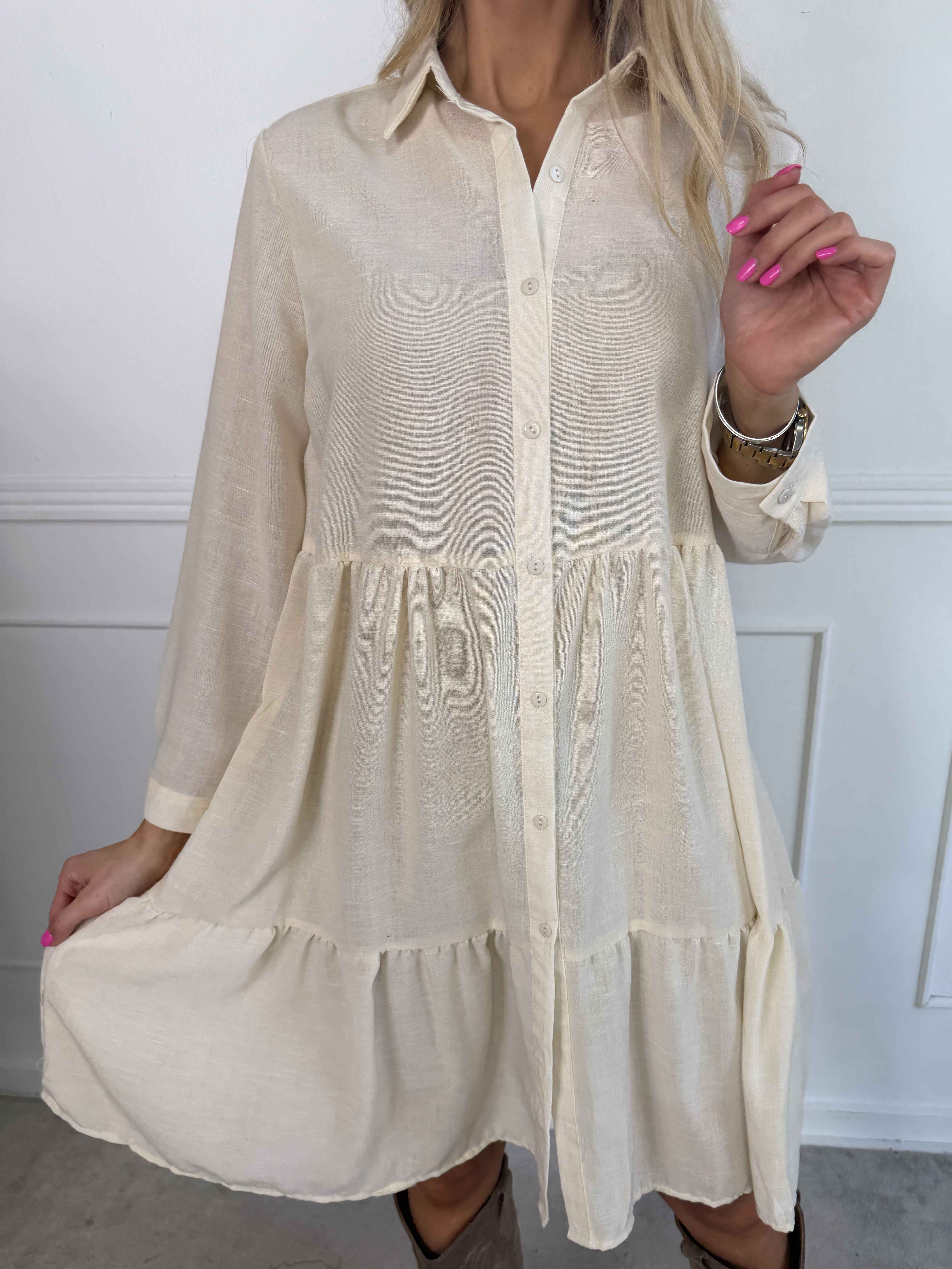 Emma - Skjortklänning i lager-på-lager-look